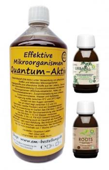 EM Aktiv 1 Liter von Quantum mit 2 Proben je 100ml von Multikraft